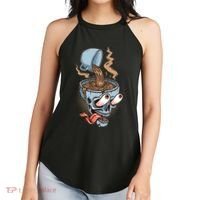 Funny Coffee Lover Addict Skull Women's Perfect Tri Rocker Tank thumb 2