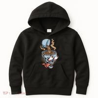 Funny Coffee Lover Addict Skull Kids Hoodie thumb 0