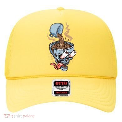 Funny Coffee Lover Addict Skull Hat