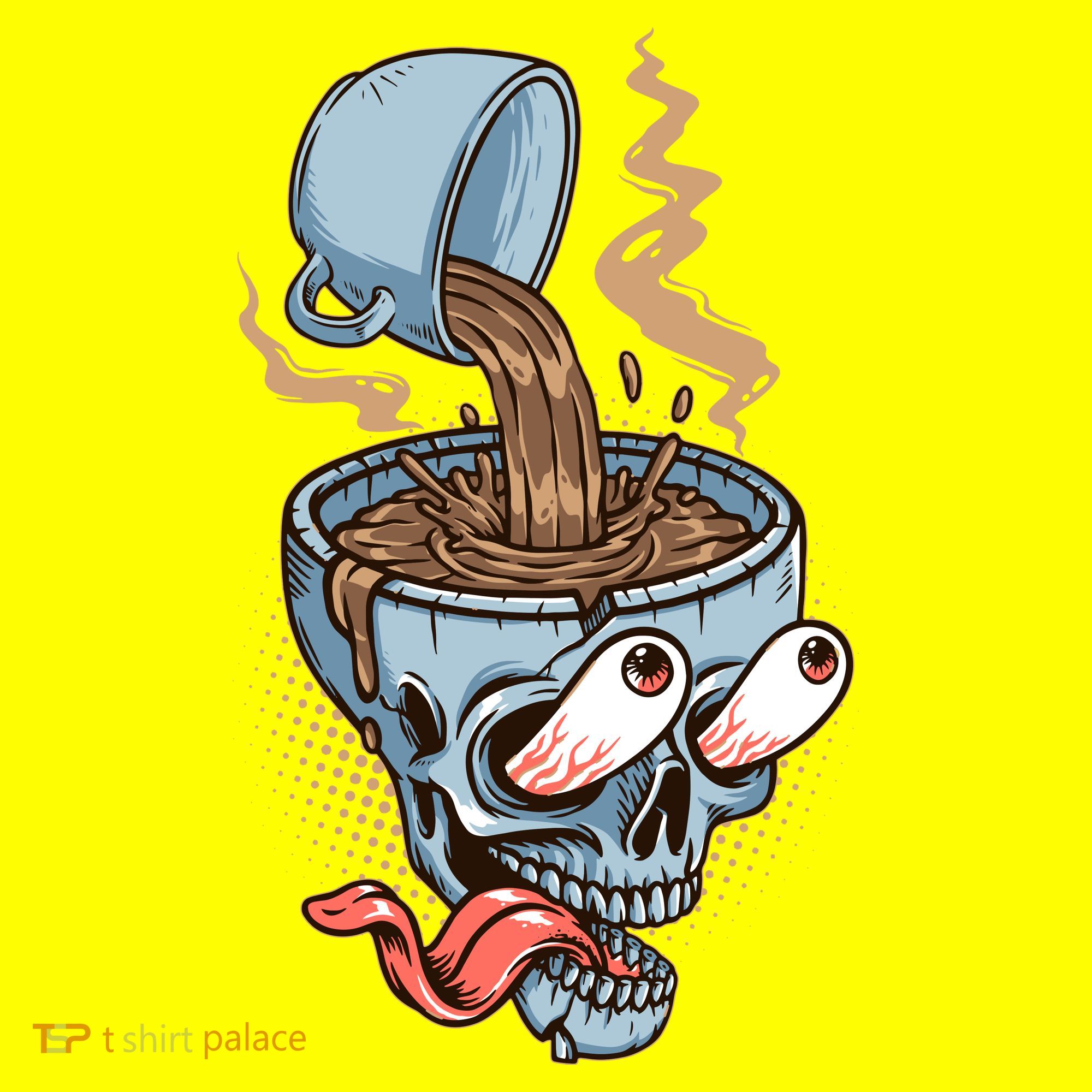 Funny Coffee Lover Addict Skull Hat