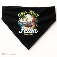 Funny Chillin Like A Felon Summer 2024 2024 Trump Supporter USA-Made Doggie Bandana thumb 0