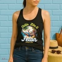 Funny Chillin Like A Felon Summer 2024 2024 Trump Supporter Women's Tank Top thumb 2
