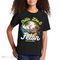 Funny Chillin Like A Felon Summer 2024 2024 Trump Supporter Kids T-Shirt thumb 2