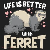 Funny Cute Life Is Better With Ferret Women's Sweatshirt thumb 2