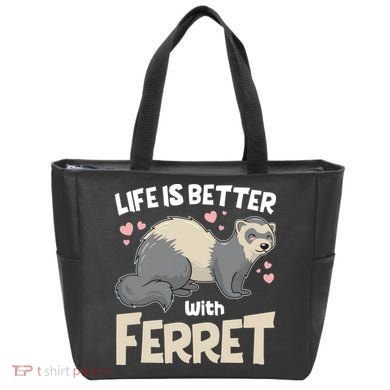 Funny Cute Life Is Better With Ferret Tote Bag