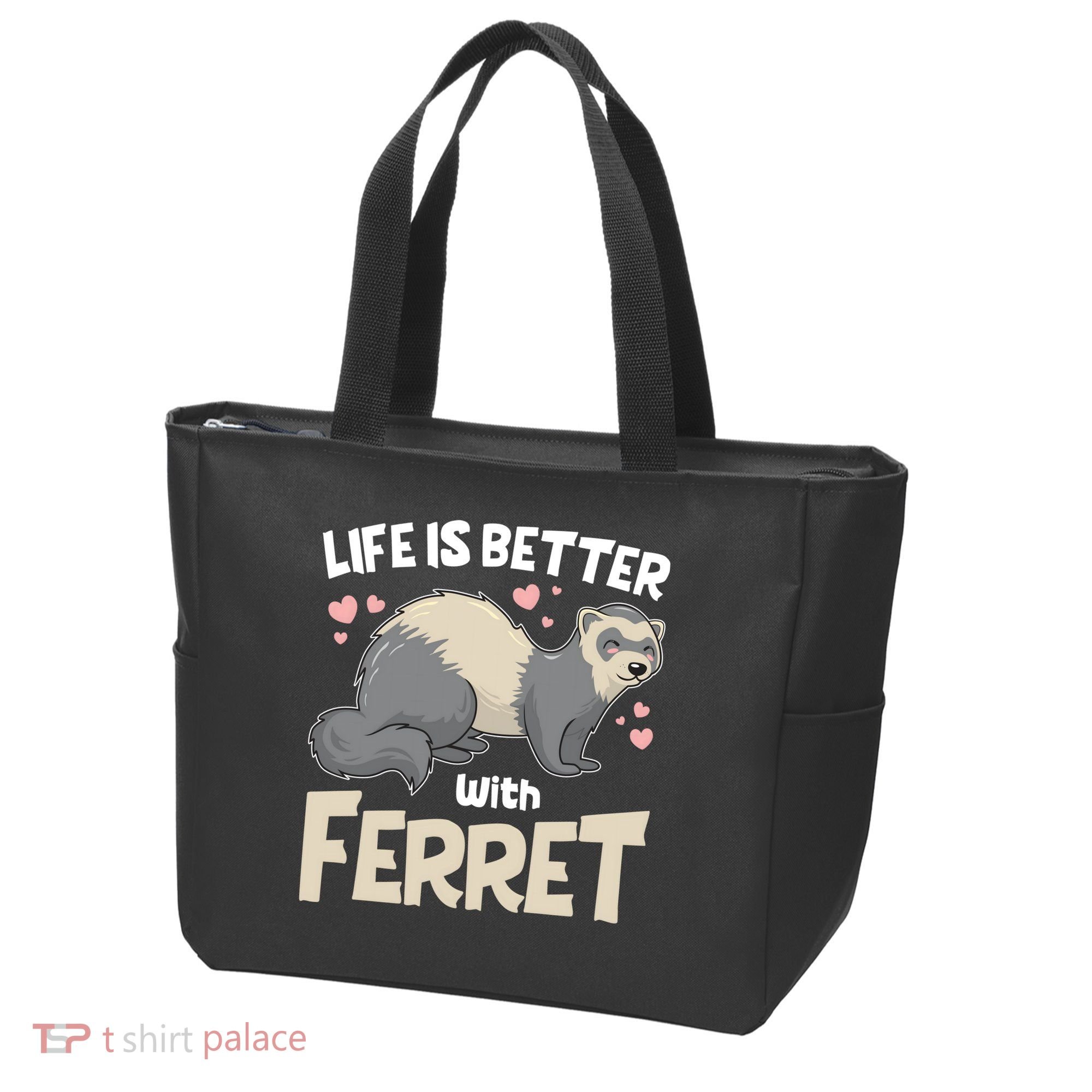 Funny Cute Life Is Better With Ferret Tote Bag
