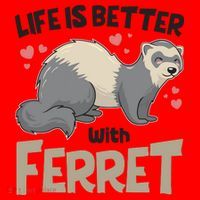 Funny Cute Life Is Better With Ferret Santa Hat thumb 1