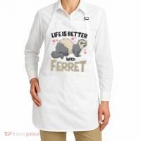 Funny Cute Life Is Better With Ferret Apron thumb 2