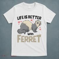 Funny Cute Life Is Better With Ferret T-Shirt thumb 5