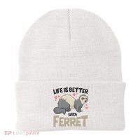 Funny Cute Life Is Better With Ferret Beanie thumb 0