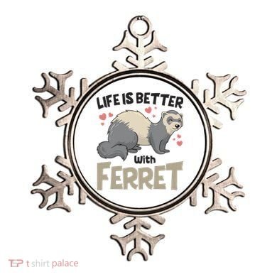 Funny Cute Life Is Better With Ferret Ornament