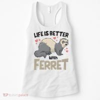 Funny Cute Life Is Better With Ferret Women's Tank Top thumb 0