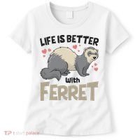 Funny Cute Life Is Better With Ferret Women's T-Shirt thumb 0