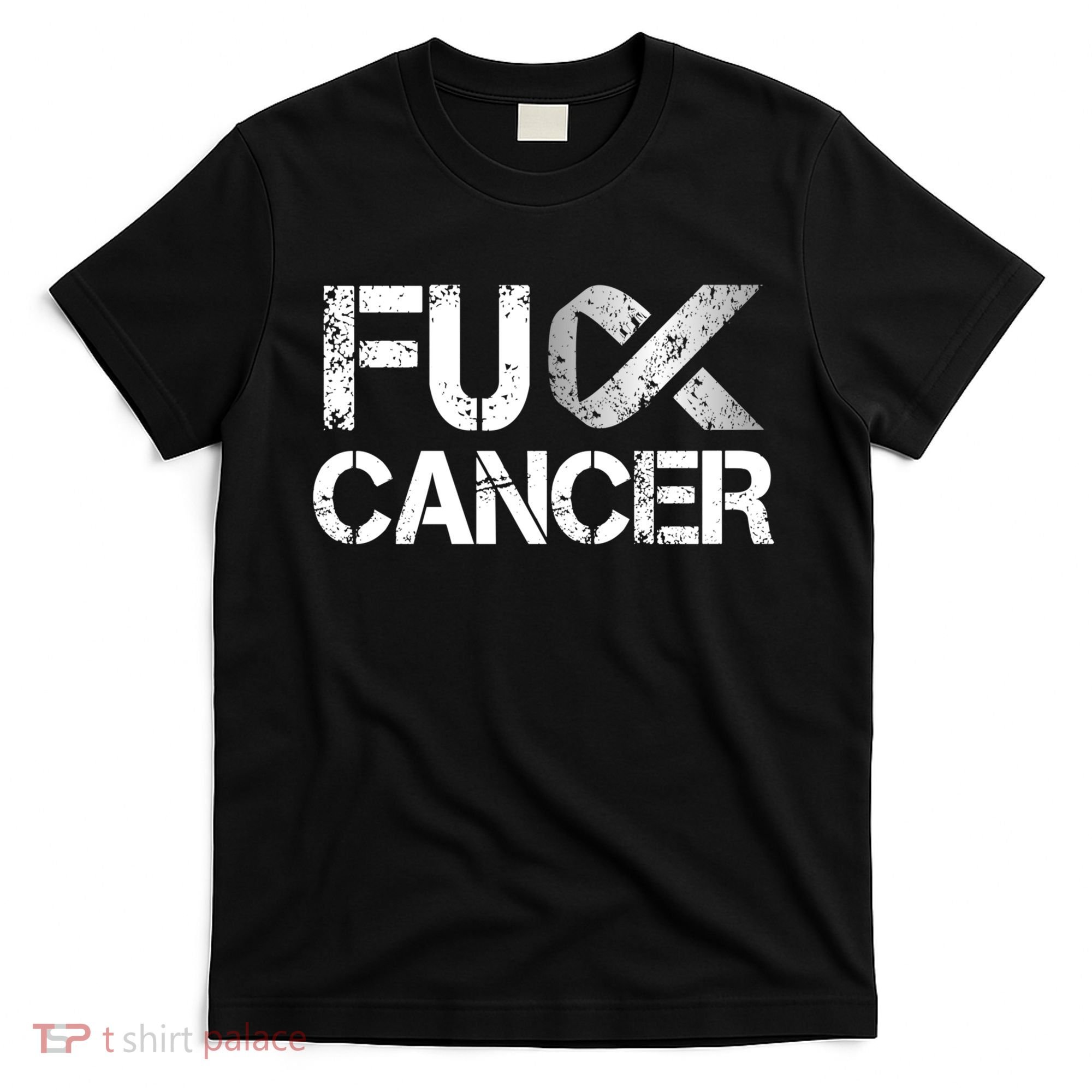 Fuck Cancer Lung Cancer Support Ribbon Gift T-Shirt