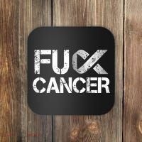 Fuck Cancer Lung Cancer Support Ribbon Gift Coaster thumb 0