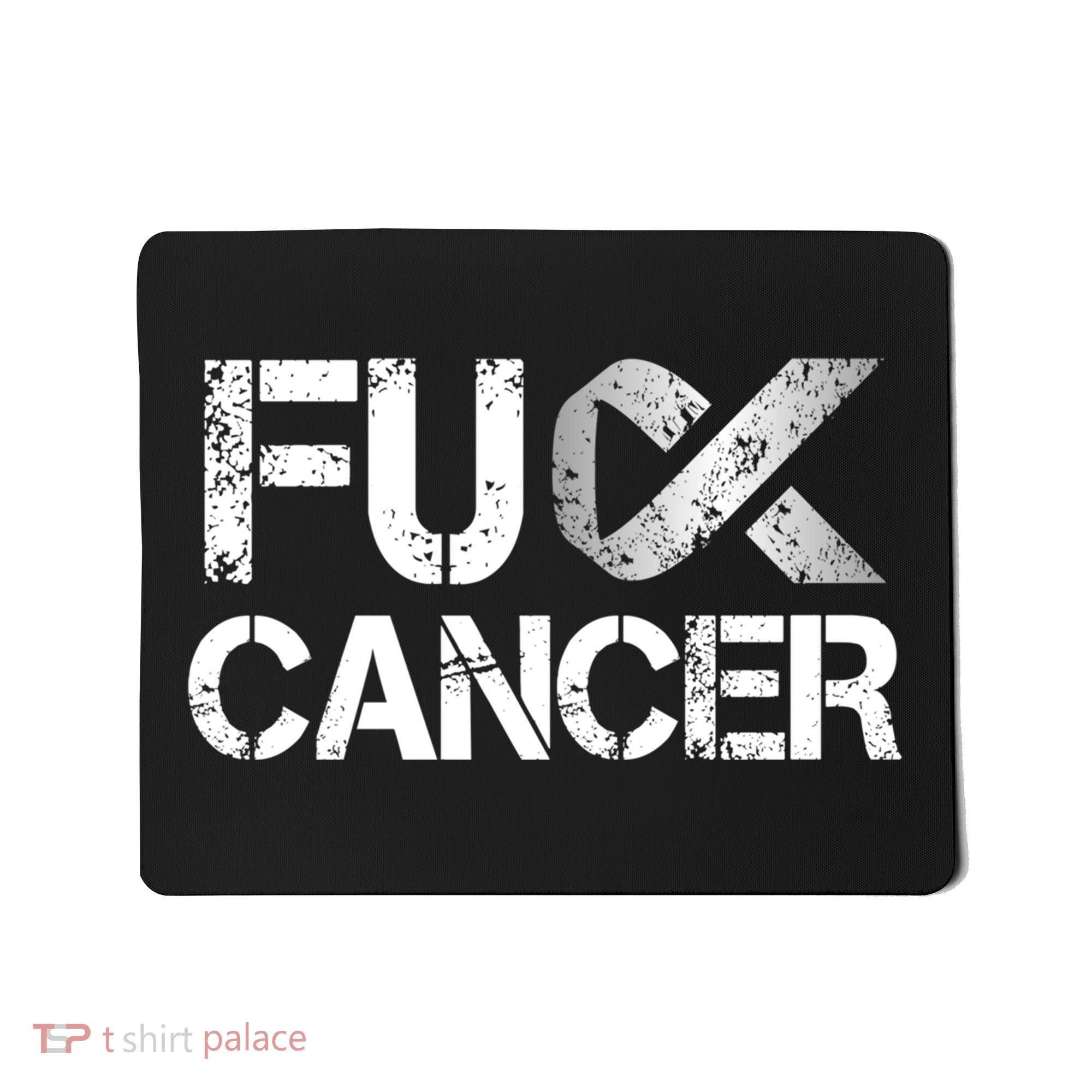 Fuck Cancer Lung Cancer Support Ribbon Gift Mousepad