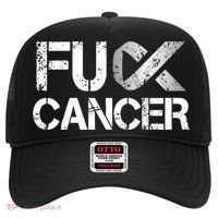 Fuck Cancer Lung Cancer Support Ribbon Gift Hat thumb 0