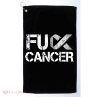 Fuck Cancer Lung Cancer Support Ribbon Gift Golf Towel thumb 0