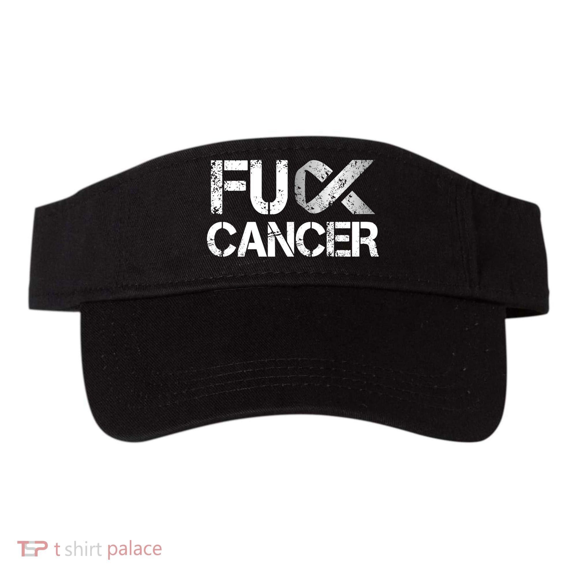 Fuck Cancer Lung Cancer Support Ribbon Gift Visor