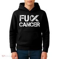 Fuck Cancer Lung Cancer Support Ribbon Gift Kids Hoodie thumb 4
