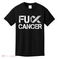 Fuck Cancer Lung Cancer Support Ribbon Gift Kids T-Shirt thumb 0