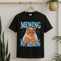 Funny Cat Meme Mewing Looksmax Meowing Cat Trend T-Shirt thumb 2