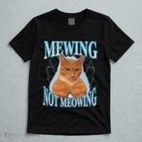 Funny Cat Meme Mewing Looksmax Meowing Cat Trend T-Shirt thumb 5
