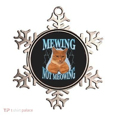 Funny Cat Meme Mewing Looksmax Meowing Cat Trend Ornament