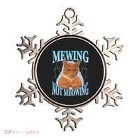 Funny Cat Meme Mewing Looksmax Meowing Cat Trend Ornament thumb 0