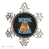 Funny Cat Meme Mewing Looksmax Meowing Cat Trend Ornament thumb 0
