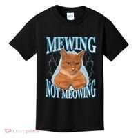 Funny Cat Meme Mewing Looksmax Meowing Cat Trend Kids T-Shirt thumb 0