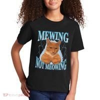 Funny Cat Meme Mewing Looksmax Meowing Cat Trend Kids T-Shirt thumb 2