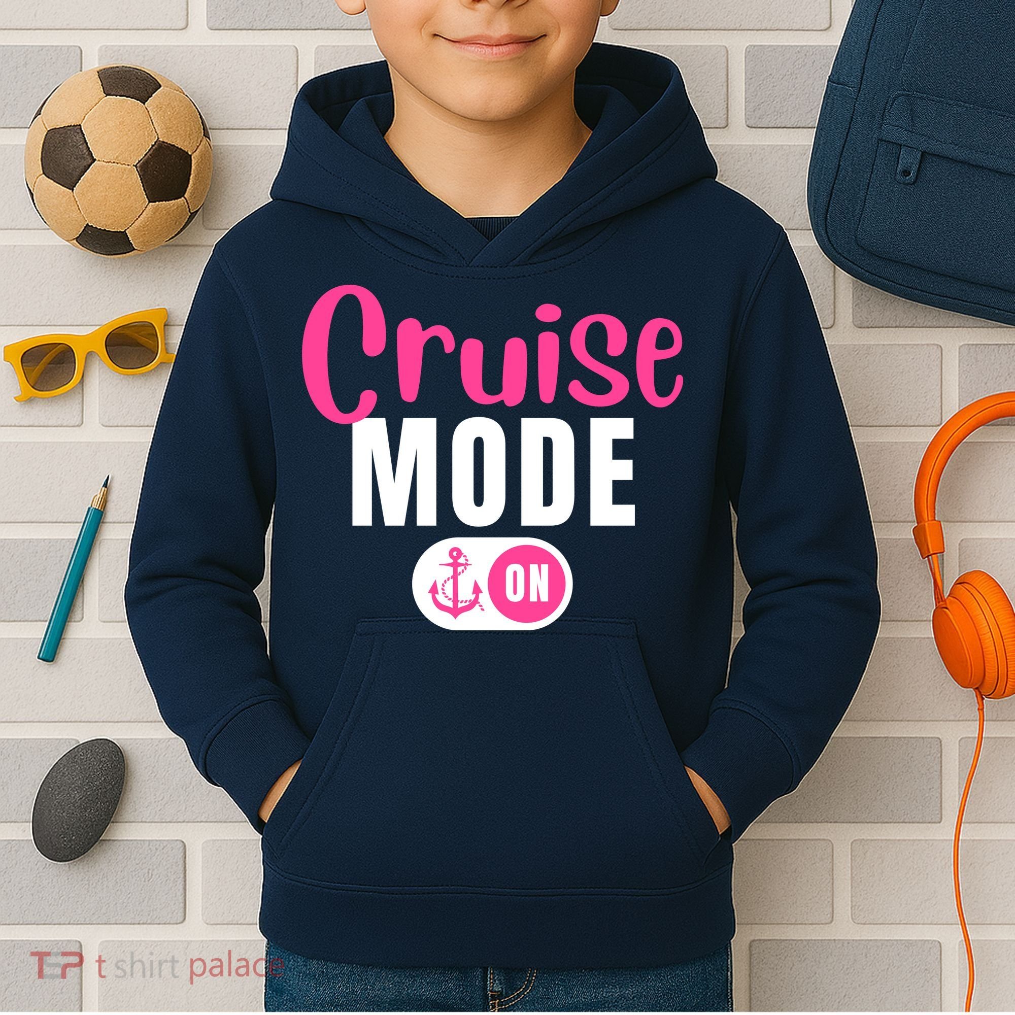 Funny Cruise Mode On Funny Cruise Vacation Funny Cruise Ship Cruise Mode On Kids Hoodie