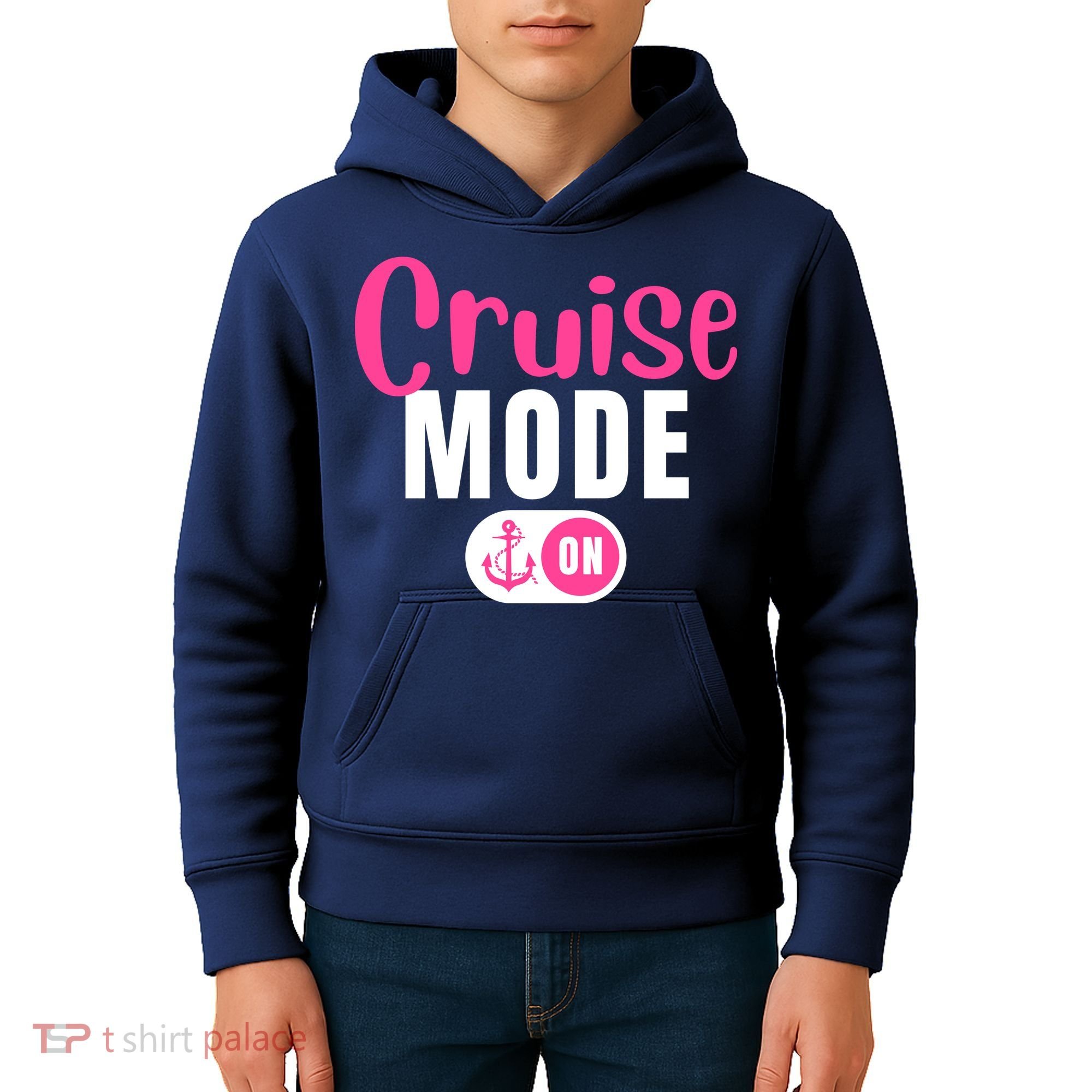 Funny Cruise Mode On Funny Cruise Vacation Funny Cruise Ship Cruise Mode On Kids Hoodie
