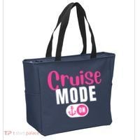 Funny Cruise Mode On Funny Cruise Vacation Funny Cruise Ship Cruise Mode On Tote Bag thumb 2