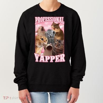 Funny Cat Meme Professional Yapper Cat Oddly Specific Dank Women's Sweatshirt