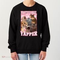 Funny Cat Meme Professional Yapper Cat Oddly Specific Dank Women's Sweatshirt thumb 0