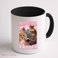 Funny Cat Meme Professional Yapper Cat Oddly Specific Dank Coffee Mug thumb 1