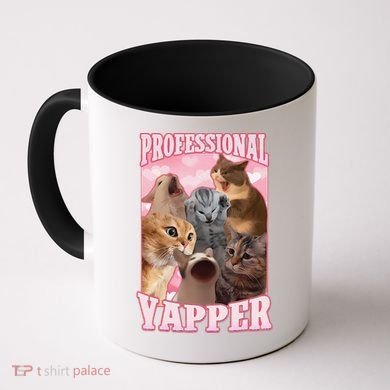 Funny Cat Meme Professional Yapper Cat Oddly Specific Dank Coffee Mug