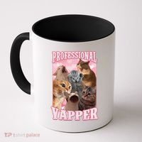 Funny Cat Meme Professional Yapper Cat Oddly Specific Dank Coffee Mug thumb 0