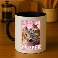 Funny Cat Meme Professional Yapper Cat Oddly Specific Dank Coffee Mug thumb 4