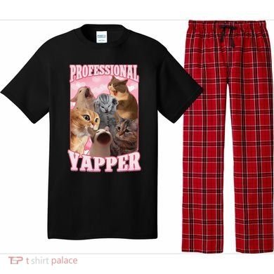 Funny Cat Meme Professional Yapper Cat Oddly Specific Dank Pajama Set