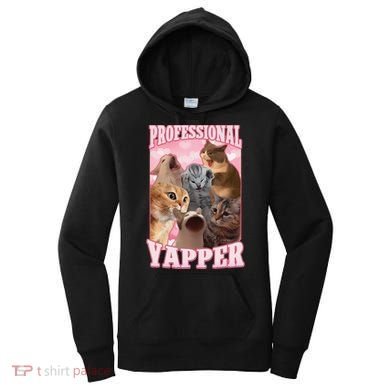 Funny Cat Meme Professional Yapper Cat Oddly Specific Dank Women's Hoodie