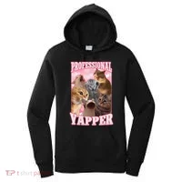 Funny Cat Meme Professional Yapper Cat Oddly Specific Dank Women's Hoodie thumb 0