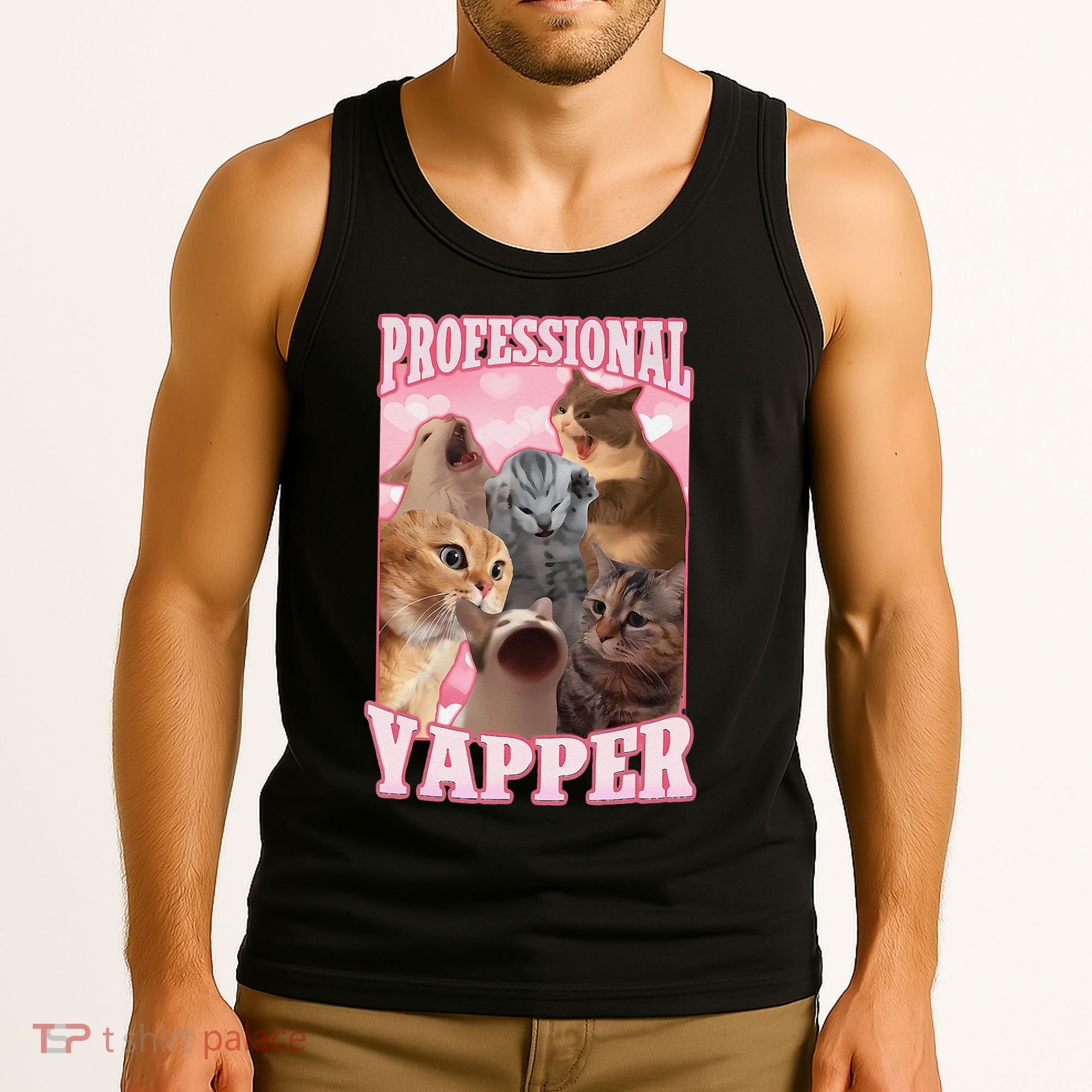 Funny Cat Meme Professional Yapper Cat Oddly Specific Dank Tank Top