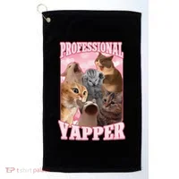 Funny Cat Meme Professional Yapper Cat Oddly Specific Dank Golf Towel thumb 0