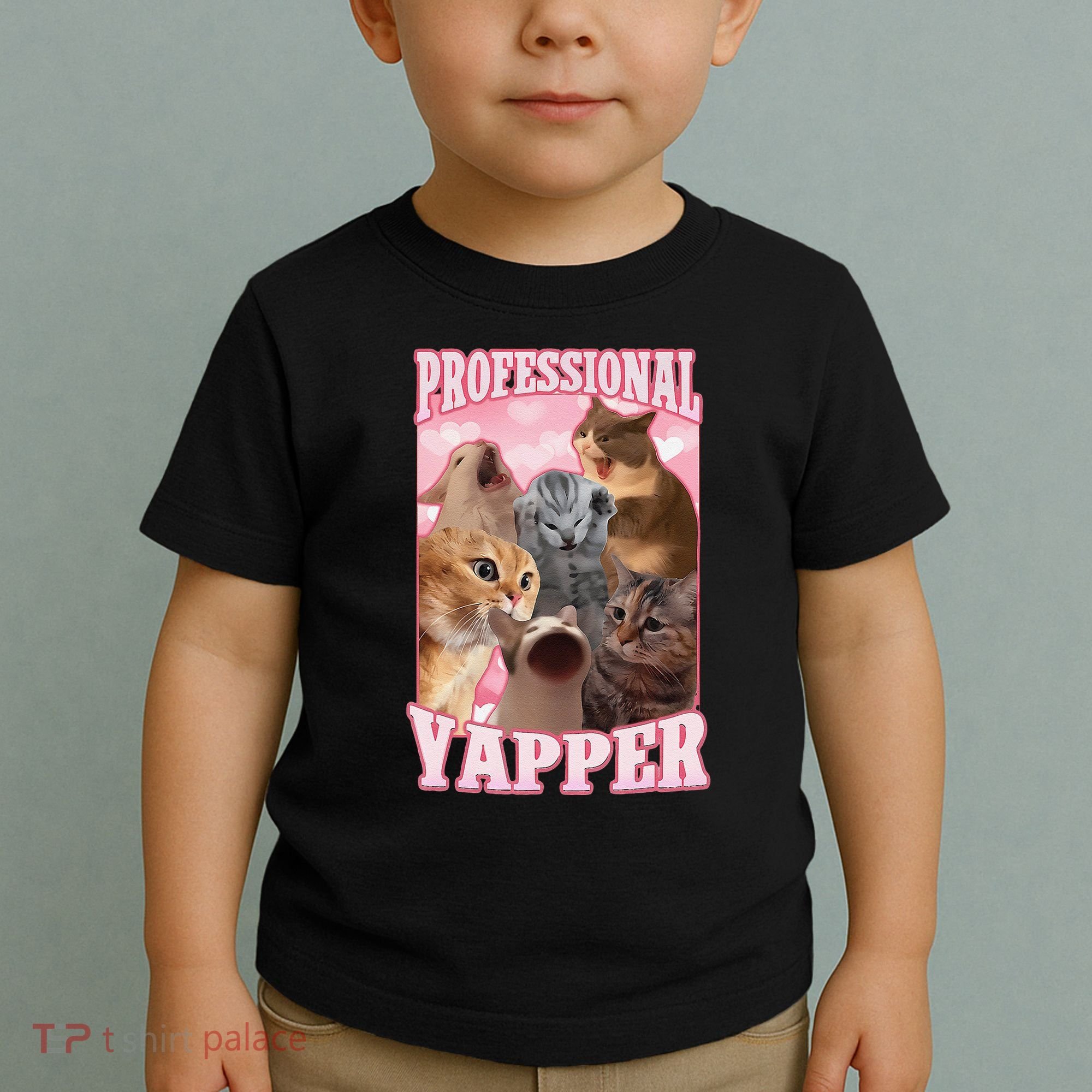 Funny Cat Meme Professional Yapper Cat Oddly Specific Dank Toddler T-Shirt