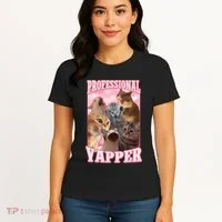 Funny Cat Meme Professional Yapper Cat Oddly Specific Dank Women's T-Shirt thumb 4