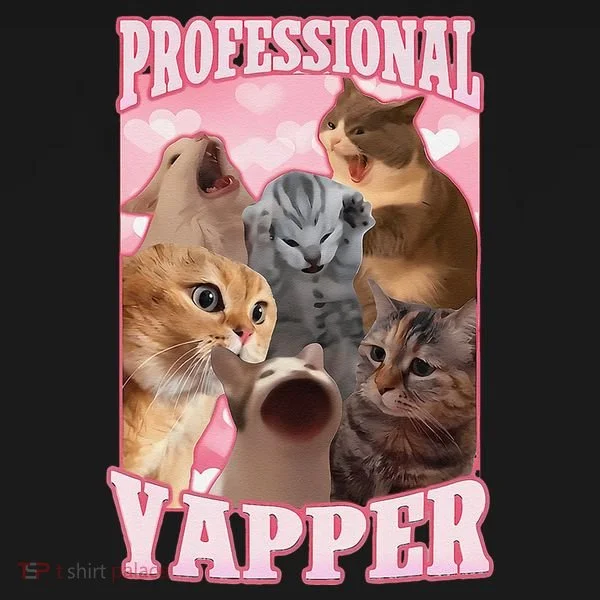 Funny Cat Meme Professional Yapper Cat Oddly Specific Dank Women's T-Shirt