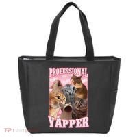 Funny Cat Meme Professional Yapper Cat Oddly Specific Dank Tote Bag thumb 0